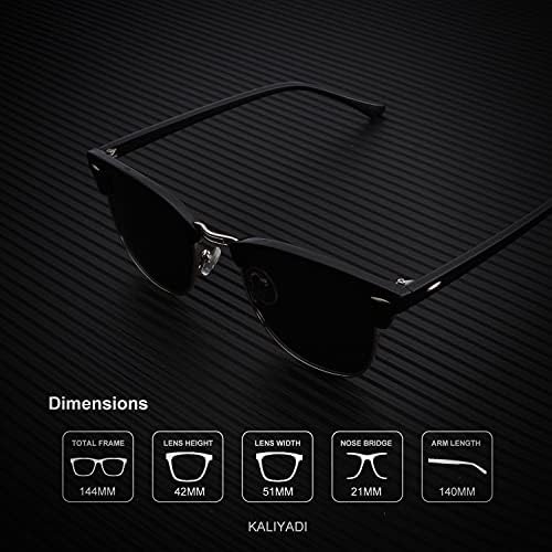 KALIYADI Polarized Sunglasses for Men and Women Semi-Rimless Frame Driving Sun glasses UV Blocking - Image 5