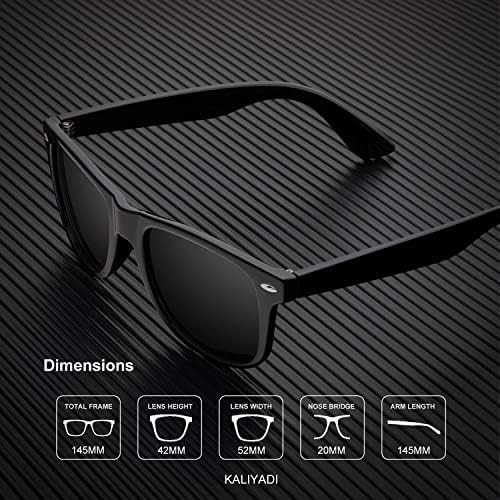 KALIYADI Polarized Sunglasses for Men and Women Semi-Rimless Frame Driving Sun glasses UV Blocking - Image 3